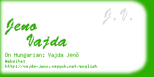 jeno vajda business card